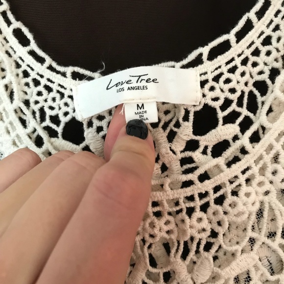 Crochet tank...pretty cream color - Picture 2 of 3